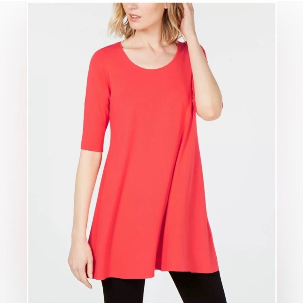 Eileen Fisher Red Tunic Top- NWT